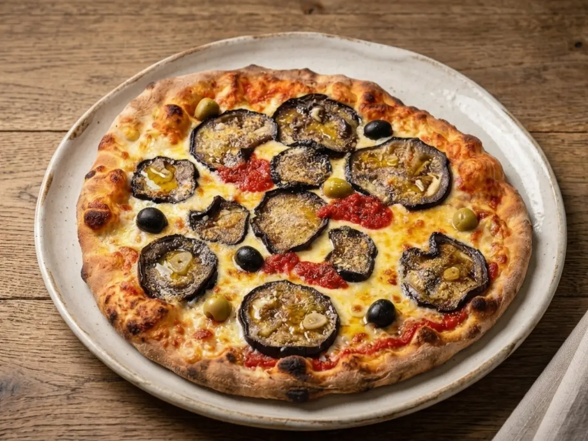 Pizza de berenjena